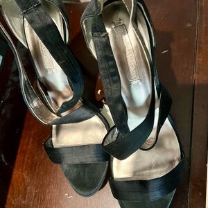 BCBGMAXAZRIA Black Strappy Women's Heels
